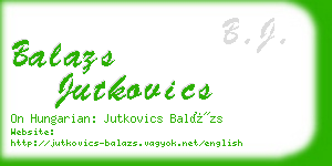 balazs jutkovics business card